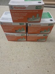 6 Boxes w/100 Per Box Ramset Ramguard 2-1/2″ Drive Pins with Washers 1516SDE