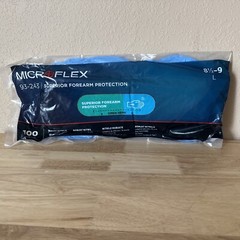 Ansell Microflex Gloves Elbow Length, Powder Free, XS, Pack of 100, # 93-243