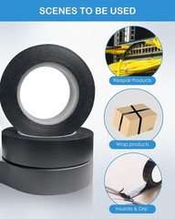 Durable Black Electrical Tape Set – 3 Rolls of 50ft x 0.62in Flame Resistant