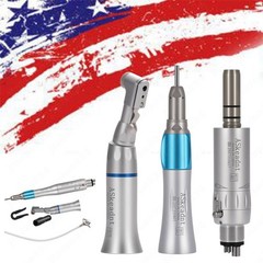 Dental Latch Slow Low Speed Handpiece Kit Contra Angle Air Motor E-type 2/4hole