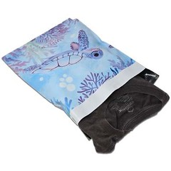Adorable Sea Turtle 10×13 Poly Mailers Playing in Ocean Designer Cute, Durable,