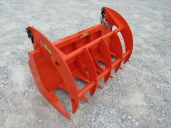 60″ Brush Root Rake Clam Grapple Attachment Fits Skid Steer Tractor Quick Attach