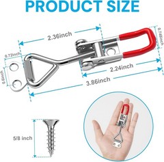 Quick Release 6 Adjustable Toggle Latch Clamps – Strong 330Lbs Hold with Screws