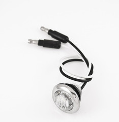 All Star QTY 20-3/4 (.75 Inch) Mini Clear Lens Amber 3 LED Clearance Lamp Round