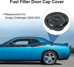 68250120AA Carbon Fiber Fuel Door Cover for Dodge Challenger 2008-2023 Gas Cap