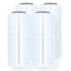18″ x 1500′ 80 Gauge Stretch 3″Core Blown Hand Film Stretch Wrap Clear 8 Rolls