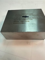 5.0″ X 4.0″ X 2.0″ 6AL-4V Grade 5 Titanium Plate Annealed