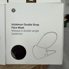 2 Lululemon Black face mask double strapOne size