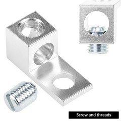 50 Pack Aluminum Mechanical Lugs Tin Plated 14-2/0 AWG Electrical Connectors Set