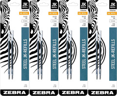 Zebra G-402 Stainless Steel Pen Jk-Refill, Fine Point, 0.5Mm, Black Ink, 8-Count