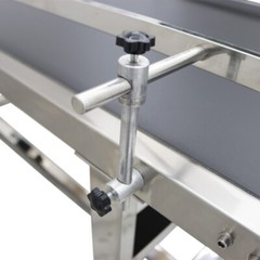 Electric PVC Belt Conveyor 59×31.5” Double Guardrails Speed 5-18m/min 110V New