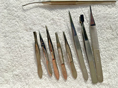 34 Lot of 34 Vintage Branded Dental Tools Picks Tweezers