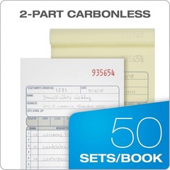 Adams Sales Order Books, 2-Part, Carbonless, 50 Sets per Book, 3 Pack
