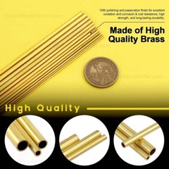 Brass Tube Round 2mm 3mm 4mm 5mm 6mm 7mm 8mm 10mm 12mm 14mm 15mm O.D. x 200mm