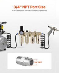 VEVOR Air Compressor Filter Regulator 3/4″ NPT 4-Stage Drying System Auto Drain
