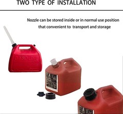 Gas Can Spout Replacement Old Style Flexible Pour Nozzle with Gaskets Vent Ca…