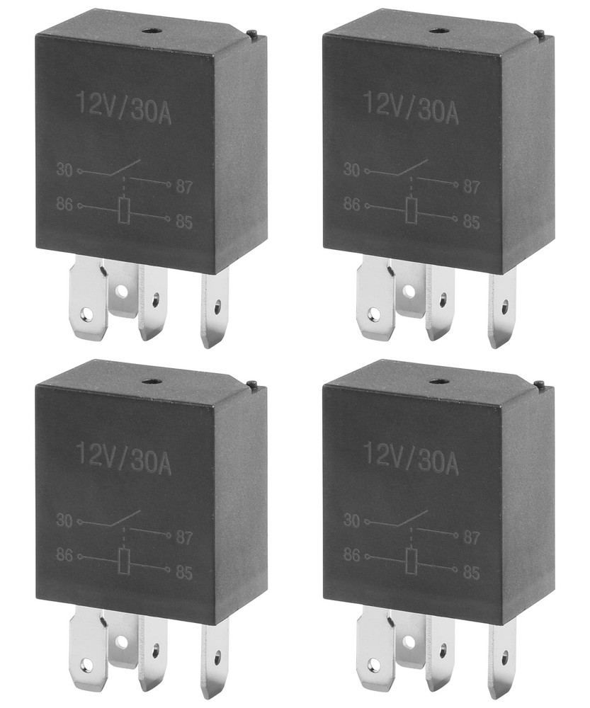 4 Packs 30A Starter Relay,4 Pin 12V,Multi-Purpose Automotive Relay,Automotive