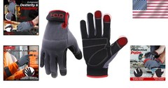 Durable Work Gloves for Construction & Gardening – X-Large with Reinforced Thumb