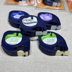 NIB Dymo LetraTag Label Maker LT-100T Printer 9 NIB Cartridges 5 Partial Bundle