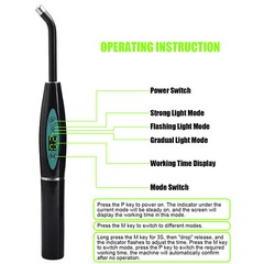 Dental LED Cure Curing Light Lamp Wireless Cordless 2000mw 5w Tool Resin Cure US