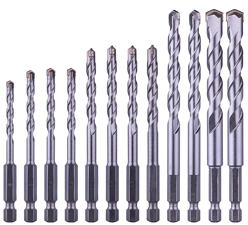 NordWolf 12-Piece Metric Masonry 4, 5, 5.5, 6, 6.5, 7, 8, 10 millimeters