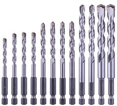 NordWolf 12-Piece Metric Masonry 4, 5, 5.5, 6, 6.5, 7, 8, 10 millimeters