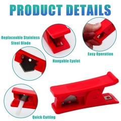 Litoexpe 3pcs PTFE Plastic Tubing Cutter, Red Pipe Cutter, Square Tubing Hose…