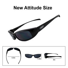 Global Vision New Attitude Motorcycle Glasses with Flames (Black Frame/Red Lens)