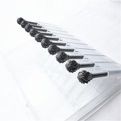 10Pcs Dental Lab Polishing Bur Drills Tungsten Steel Carbide Burs Burrs 2.35MM D