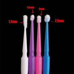 100Pcs Dental Disposable Bendable Micro Brush Applicator/Long Type/Taper Brush
