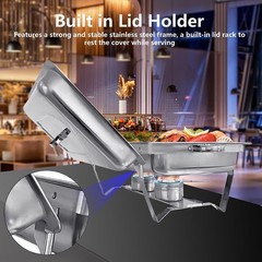 6 Pack Stainless Steel Chafer Chafing Dish Sets Catering Food Warmer 8 QT