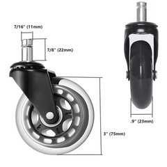 Office Chair Caster Wheels,Office Chair Wheels Chair Casters for Tile, Hardwo…