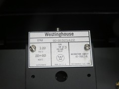 WESTINGHOUSE 6068321A22 CIRCUIT SHIELD UNDERVOLTAGE RELAY TYPE SV T210434