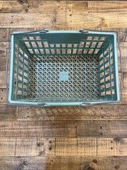 Joann Fabrics And Crafts Store Shopping Basket Mint Green Hand Carry 1990’s