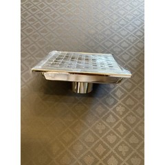 SUS304 Stainless Steel Square Shower Floor Drain Brushed Finish Grid Grate