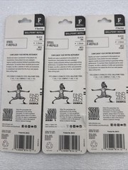 Lot 3 Packs (6 Total) Zebra Steel F-Refills Ballpoint Pens Black Ink 1.0mm MED