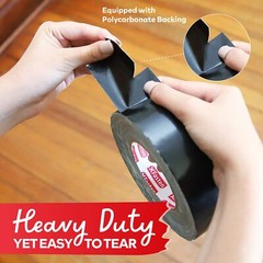 XFasten Super Strength Duct Tape, Black, 3″ x 30 Yards, Indoor and Outdoor Du…