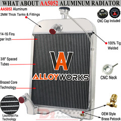 3 Row Aluminum Radiator For Ford 8N 9N 2N Models 8N8005 86551430 Tractors