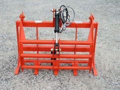 48″ Compact Tractor Root Rake Clam Grapple Attachment Skid Steer Quick Attach