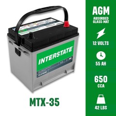 Interstate Batteries Automotive Battery 12V 55Ah (Group Size 35) 650CCA SLI A…