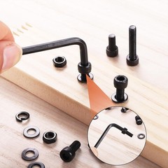 Complete 172-Pcs M6 Bolts Assortment: Black Zinc Plated Steel for Durability