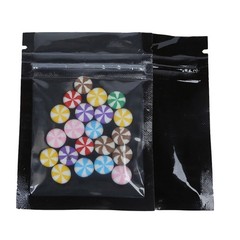 200x Small Clear & Black Zipper Lock Bags Baggie 2.5×3.5in (Free 2-Day Shipping)
