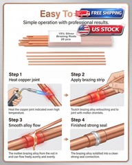 20 Sticks 15% Silver Brazing Rods for HVAC, Air Conditioning, Refrigeration