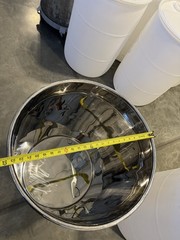 55 Gallon Stainless Steel Drum Sanitary Seamless Open Top with Lid and Handles