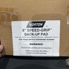 Norton 8″ Speed Grip – Back-up Pad – 43714 – 6 Fastening Screws Only – Abrasive