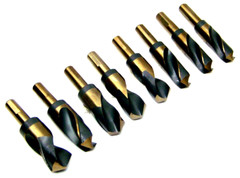 8 pcs Large Silver and Deming Industrial Cobalt Drill Bit Set 1-1/16” to 1-1/2”