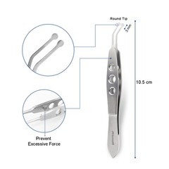 Meibomian Gland Expressor Forceps Set Eyelid Tweezers Kit Ophthalmic Tools 6 Pcs