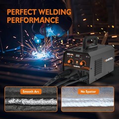 MIG Welder,2 in 1 Flux Core/Stick Welder,130Amp 110V Gasless MIG Welding Machine