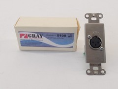 Gray Pathway Modular Connector 5108 Stainless Steel XLRF Insert 3-Pin Receptacle