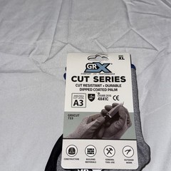 GRX Cut Series Work Gloves 10 Pairs Mens XL A3 Cut Resistant Dipped Palm 733XL